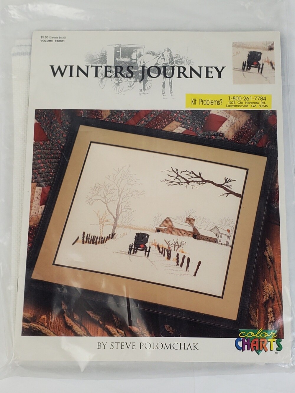 Color Charts Winters Journey Counted Cross Stitch Kit 40601 Steve Polomchak NOS
